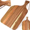 Schneidebrett Servierbrett aus AKAZIENHOLZ 34x20 cm Produktbild-Vorschau 1