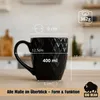 BigDean 6 Stück Kaffeetassen 400ml schwarz matt Produktbild-Vorschau 3