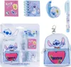 A collage of Disney Stitch themed stationery and accessories, including a mini backpack keychain set. Náhľad obrázku produktu
