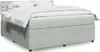 Möbel Boxspringbett mit Matratze Hellgrau 180x200 cm Samt - Produktbild-Vorschau 1