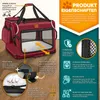 TRESKO® prepravka pre psov skladacia červená (D 70x52x52cm) Náhľad obrázku produktu 2