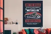 MuchoWow® Poster Motorrad - Retro - Briefe - Schwarz Produktbild-Vorschau 3
