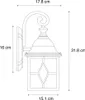 Romantyczna zewnętrzna lampa ścienna ciemnozielona - London Podgląd zdjęcia produktu 3