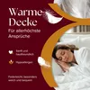 A woman sleeping peacefully in a bed, with text and feather graphics overlaying the image. Voir les images du produit
