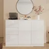 Sideboard mit 3 Schubladen und 2 Türen, Hochglanz-Kommode, Produktbild-Vorschau 1