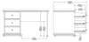 CALICOSY - Bureau 3 tiroirs blanc L130 cm - SOFIA Voir les images du produit 10