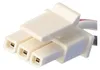 A close-up view of a white electrical connector with three prongs and wires attached. Produktbild-Vorschau