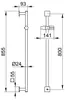 KEUCO IXMO Brausestange, 855 mm, Rosette eckig, 59585010902 Produktbild-Vorschau 2