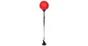 A red boxing speed ball on a silver adjustable stand with a suction cup base. Podgląd zdjęcia produktu