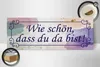 Holzschild wie schön dass du da bist, 27 x 10 cm, Produktbild-Vorschau 3