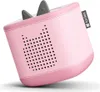 A pink Toniebox with gray cat ears and a speaker grille designed to look like a cat's face, shown at an angle against a white background. Produktbild-Vorschau