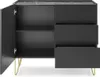 Kombinierte Kommode DEVIKA - schwarzer Graphit / schwarzer Produktbild-Vorschau 3