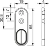 Teleskop-Schrankrohr oval 400 - 600 mm Stahl verchromt Produktbild-Vorschau 3