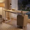 Grand bureau avec rangements, MDF, 3 tiroirs, 130 x 55 x 75 Voir les images du produit 1