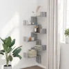 vidaXL Wand-Eckregal Grau Sonoma 45x45x147 cm Holzwerkstoff Produktbild-Vorschau 3