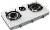 A white gas stove with three burners on a white background. Náhľad obrázku produktu