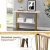 COSTWAY 2-stöckiger Konsolentisch, Marmormuster Couchtisch Produktbild-Vorschau 4