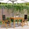vidaXL Gartenstühle 2 Stk. Schwarz Massivholz Akazie und Produktbild-Vorschau 3