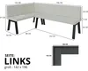 Banc d'angle Akiko Metal A - Ensemble de bancs d'angle pour Voir les images du produit 3