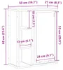 vidaXL Bad-Wandschrank mit Spiegel Schwarz Eichen-Optik Produktbild-Vorschau 8