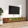 vidaXL 3-tlg. TV-Schrank-Set LED-Leuchten Räuchereiche Produktbild-Vorschau 5