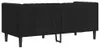 vidaXL Chesterfield-Sofa mit Nackenrollen 2-Sitzer Schwarz Produktbild-Vorschau 6