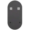 The back of an oval-shaped mirror with mounting hardware visible. Produktbild-Vorschau