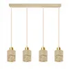 LUXOLAR - LED Pendelleuchte 4-flammig Creme/Gold E27 60W - Produktbild-Vorschau 1