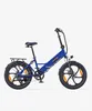 A blue electric bicycle is shown against a white background. Produktbild-Vorschau