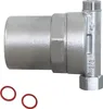 A silver water hammer arrester with two red O-rings in the foreground. Anteprima dell’immagine prodotto