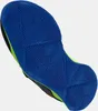 The underside of a basketball shoe with a blue sole and green accents. Produktbild-Vorschau