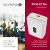 Olympia Aktenvernichter PS 54 CC Pro weiß Anteprima dell’immagine prodotto 5
