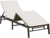 vidaXL Sonnenliege mit Auflage Braun Poly Rattan Produktbild-Vorschau 5