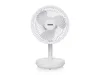 Nabíjateľný stolný ventilátor Biely Náhľad obrázku produktu 2