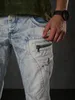 CD272 Herren bequeme Jeans mit bestickten Nähten in Produktbild-Vorschau 4