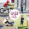 Kinder-Rollschuh-Schutzset Sechs Teilig, Weiß/Rosa, Produktbild-Vorschau 5