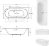Eckbadewanne Badewanne Avita BLACK&WHITE LINKS 180X80 mit Produktbild-Vorschau 4