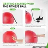 Tunturi Gymball 90 cm, rosso, antiscoppio Anteprima dell’immagine prodotto 8