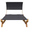 The Living Store Loungebett mit Dach 165x203x126 cm Bugholz Produktbild-Vorschau 4