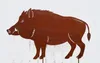 Wildschwein 80cm x 50cm zum Stecken Gartenstecker Edelrost Produktbild-Vorschau 3
