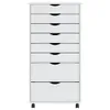 vidaXL Armadio a rotelle con cassetti MOSS Bianco in legno Anteprima dell’immagine prodotto 4