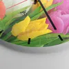 Wanduhr - Rund - Glasuhr - Tulpen Blumenstrauß Blumen Tau - Produktbild-Vorschau 5