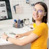 Relaxdays Stiftehalter, Metallgeflecht, 7 Fächer, drehbar, Produktbild-Vorschau 5