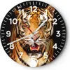Wanduhr - Rund - Glasuhr - tiger tier - 40x40cm - Produktbild-Vorschau 1