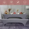 Elastische Biertischhussen Hellgrau 3er-Set 220x50x70cm Produktbild-Vorschau 7