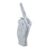 Mittelfinger Dekofigur - Stinkefinger Skulptur in Weiß Produktbild-Vorschau 3