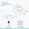A diagram showing the dimensions and included accessories for a sink. Produktbild-Vorschau