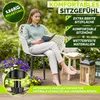 tillvex® Gartenstuhl 2er Set Wetterfest mit Armlehne Weiß | Produktbild-Vorschau 6