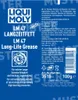 A blue label for Liqui Moly LM 47 Long-Life Grease. Produktbild-Vorschau