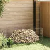 vidaXL Quadratischer Komposter 100 x 100 x 50 cm Eisen Produktbild-Vorschau 2